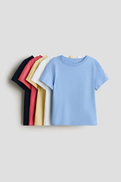 H&m Kids'  5-pack Cotton T-shirts In Multi