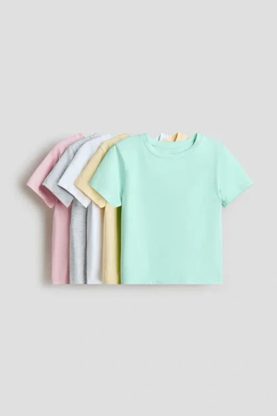 H&m Kids'  5-pack Cotton T-shirts In Multi