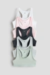 H&m 5-pack Crop Tops In Multi