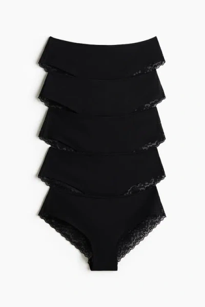 H&m 5-pack Hipster Briefs In Black