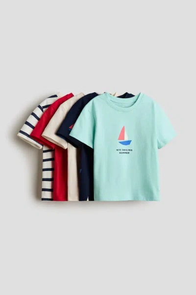 H&m Kids'  5-pack Jersey T-shirts In Multi