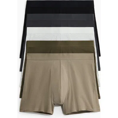 H&m 5-pack Mid Trunks With Lycra® In Green