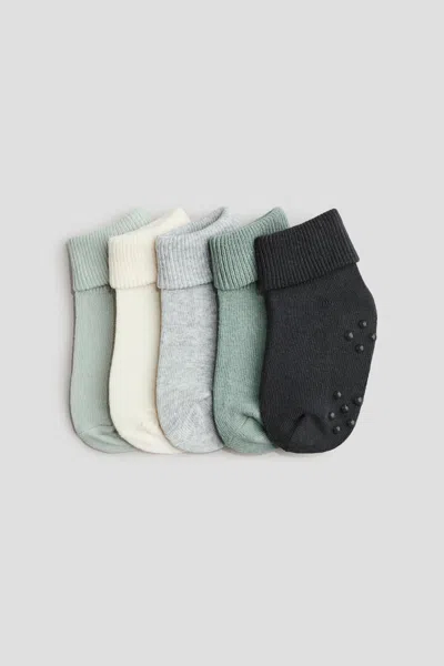 H&m Babies' 5-pack Non-slip Socks In Multi