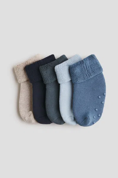 H&m Babies' 5-pack Non-slip Terry Socks In Multi