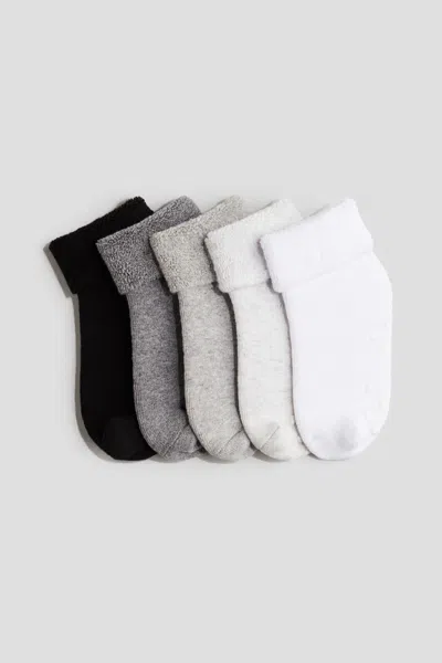 H&m Babies' 5-pack Non-slip Terry Socks In Multi