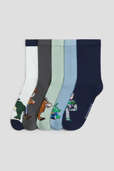 H&m Kids' 5-pack Patterned Socks In Multi