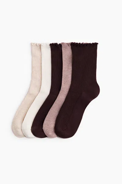 H&m 5-pack Rib-knit Socks In Multi