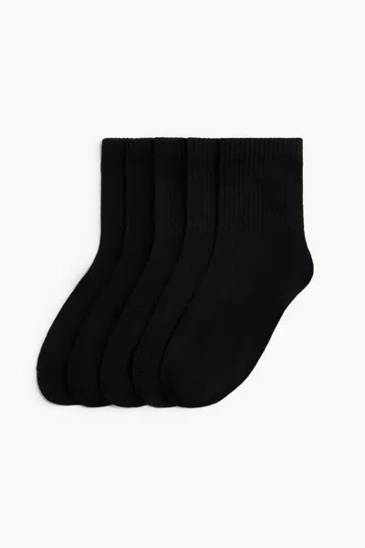 H&m 5-pack Socks In Black