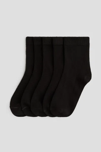 H&m Kids' 5-pack Socks In Black
