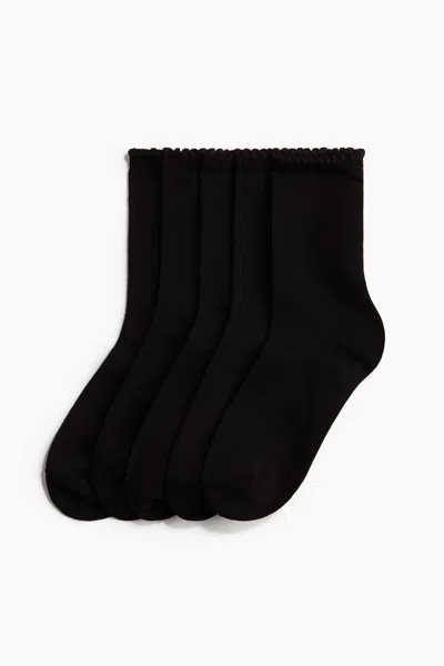 H&m 5-pack Socks In Black