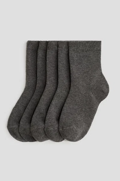H&m Kids' 5-pack Socks In Gray