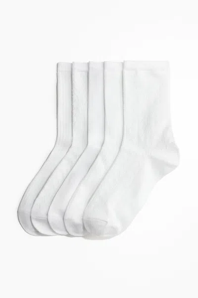 H&m 5-pack Socks In White