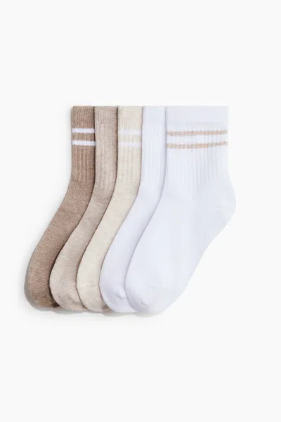 H&m 5-pack Sports Socks With Drymove In Multi