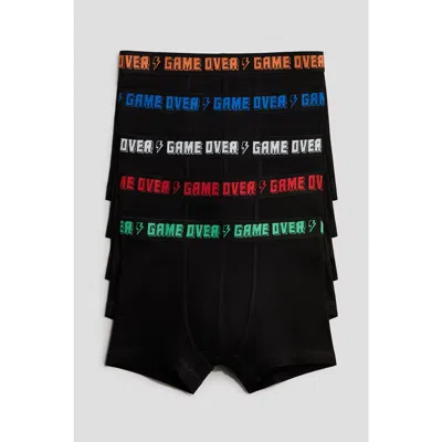 H&m Kids'  5-pack Trunks In Black