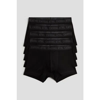 H&m Kids'  5-pack Trunks In Black