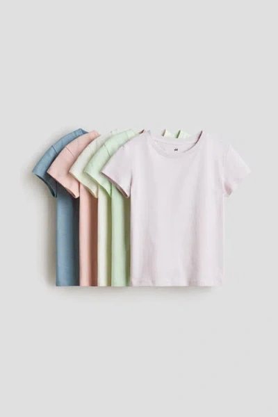 H&m Kids'  5-pack T-shirts In Multi