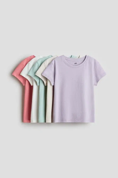 H&m Kids'  5-pack T-shirts In Multi