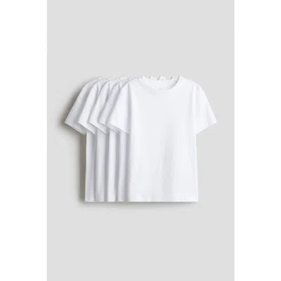 H&m Kids'  5-pack T-shirts In White