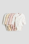 H&m Babies'  5-pack Wrapover Bodysuits In Multi