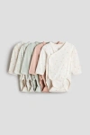 H&m Babies'  5-pack Wrapover Bodysuits In Multi