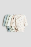 H&m Babies'  5-pack Wrapover Bodysuits In Multi
