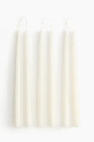 H&m 6-pack Taper Candles In White