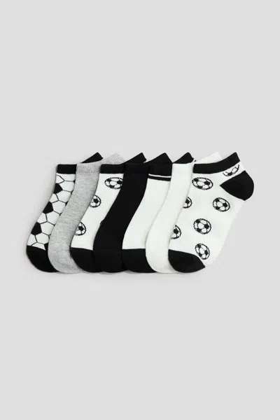 H&m Kids' 7-pack Ankle Socks In Black