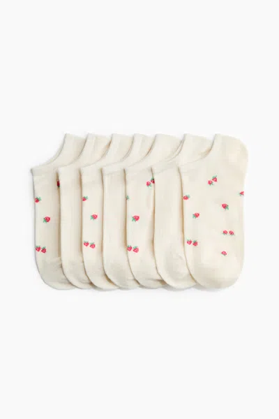 H&m 7-pack Ankle Socks In Pink