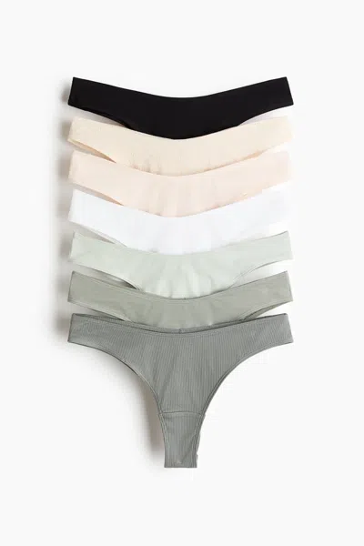 H&m 7-pack Cotton Brazilian Briefs In Multi