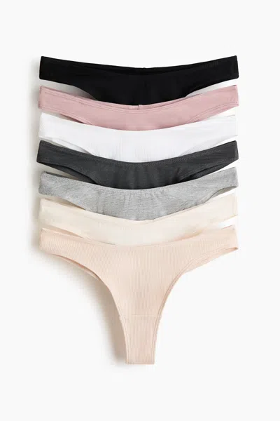 H&m 7-pack Cotton Brazilian Briefs In Multi
