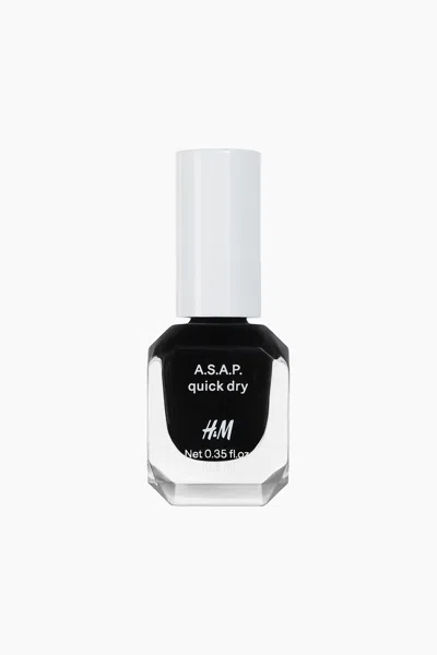 H&m A. S.a. P. Quick Dry Nail Polish In Black Hole