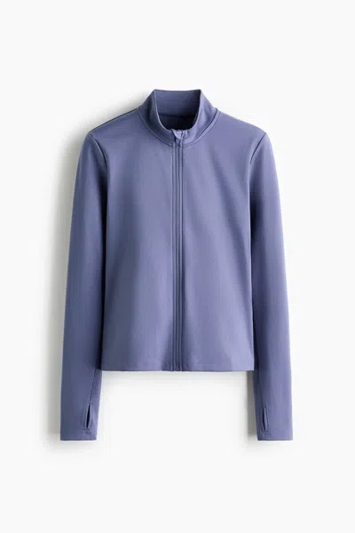 H&m Activewear Jacket With Softmove In Dusty Violet