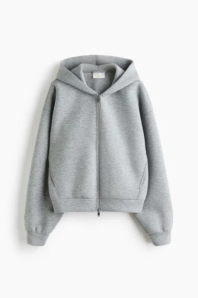 H&m Activewear Scuba Hooded Jacket In Gray