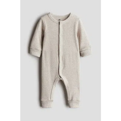 H&m Babies'  Adjustable-fit Romper Suit In Neutral