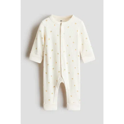 H&m Babies'  Adjustable-fit Romper Suit In Neutral