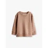 H&m Adorables Beige Crewneck Relaxed-fit Organic-cotton Sweatshirt 2-10 Y In Beige