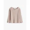 H&m Adorables Ribbed Long-sleeve Cotton-jersey T-shirt 2-10 Y In Beige