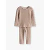 H&m Adorables Ribbed Wool Top And Trouser Set 4-36 M In Beige