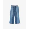 H&m Adorables Elasticated-waist Straight-leg Denim-blend Jeans 2-10 Years Blue Dusty Light In Blue Dusty Light