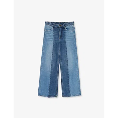 H&m Adorables Kids' Elasticated-waist Straight-leg Denim-blend Jeans 2-10 Years Blue Dusty Light