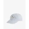 H&m Adorables Blue Dusty Light Embroidered Cotton-twill Denim Baseball Cap 1.5-10 In Blue