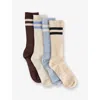 H&m Adorables Sporty Pack Of Four Cotton-blend Socks In Blue Dusty Light