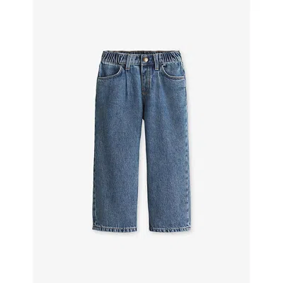 H&m Adorables Kids' Blue Medium Dusty Elasticated-waist Wide-leg Jeans 3-10
