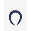 H&m Adorables Blue Medium Dusty Kids' Frayed Denim Headband In Blue Medium Dusty