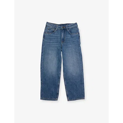 H&m Adorables Kids' Relaxed-fit Straight-leg Denim-blend Jeans 2-10 In Blue Medium Dusty
