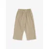 H&m Adorables Khaki Green Dusty Light Cheesecloth Straight-leg Cotton Trousers 4 Months-3