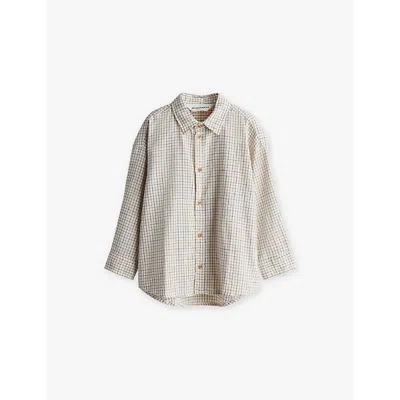 H&m Adorables Kids' Collar Long-sleeve Organic-cotton Shirt 2-10 Y In White