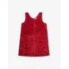 H&m Adorables Red Dark Corduroy Sleeveless Cotton Dress 3 In Red