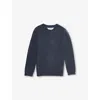 H&m Adorables Crewneck Long-sleeve Wool Sweater 2-10 Years Blue Dark In Blue