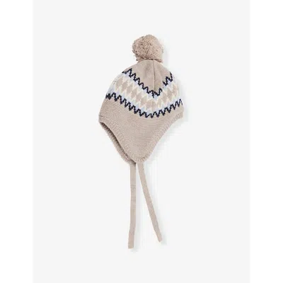 H&m Adorables Kids' Dusty Light Daryl Pom-pom Wool Hat 1-2 Y In Mole Dusty Light